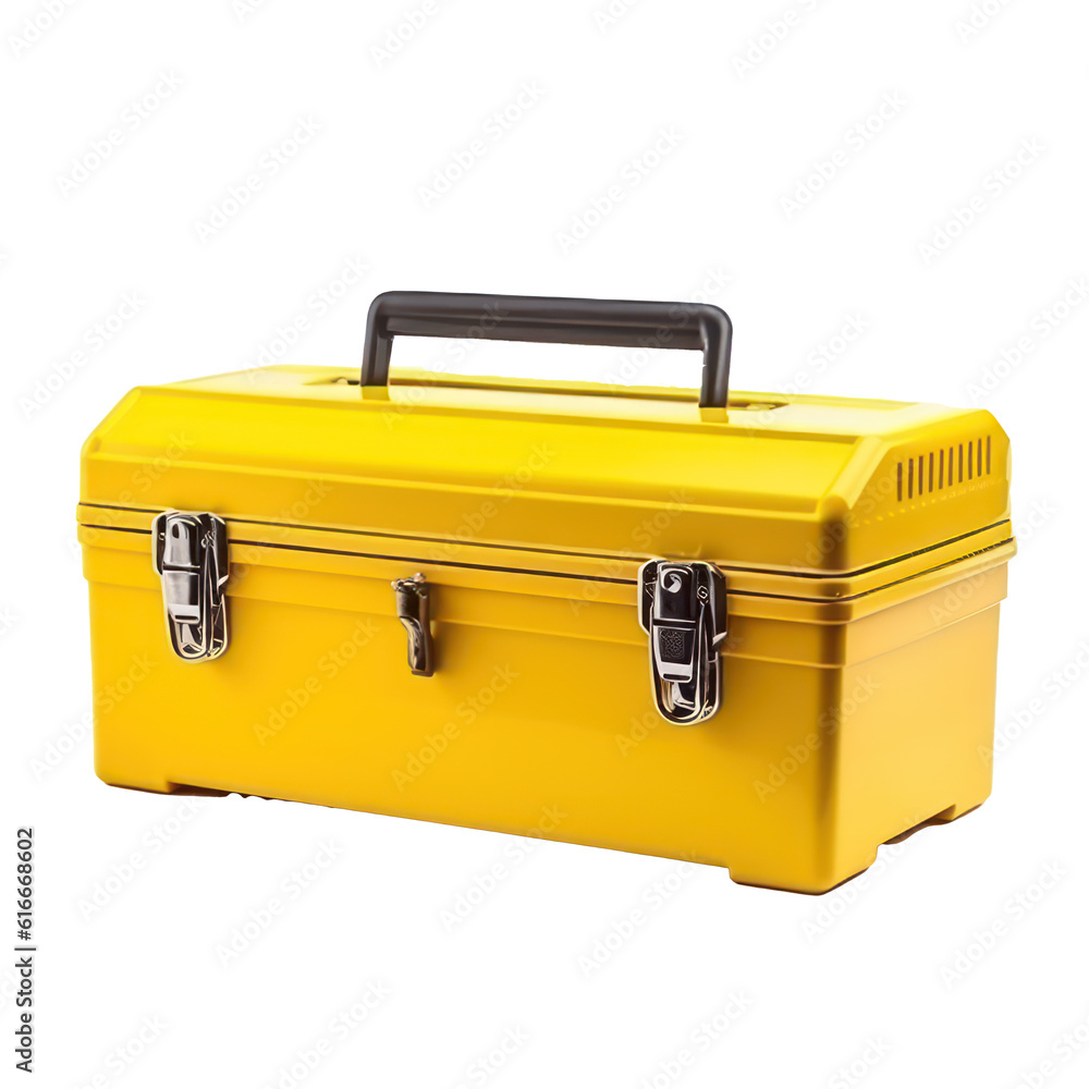 Tool box isolated on transparent background. Generative AI. Stock