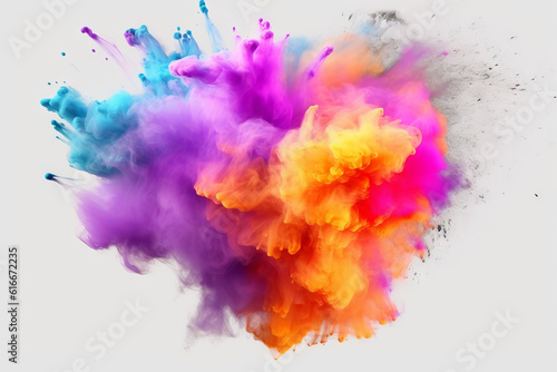 Color Powder Explosion - Abstract Powder Splatted Background © Guido Amrein