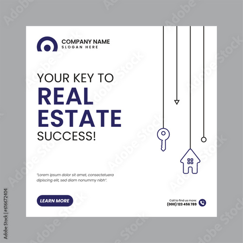 Modern Real Estate Social Post Design Template