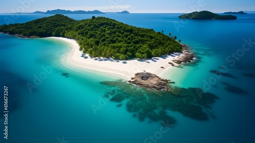 Aerial View of a Tropical Island Paradise © Florian