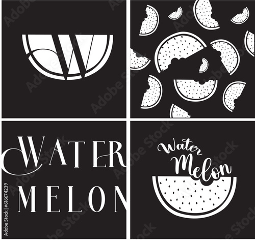 black and white icons set