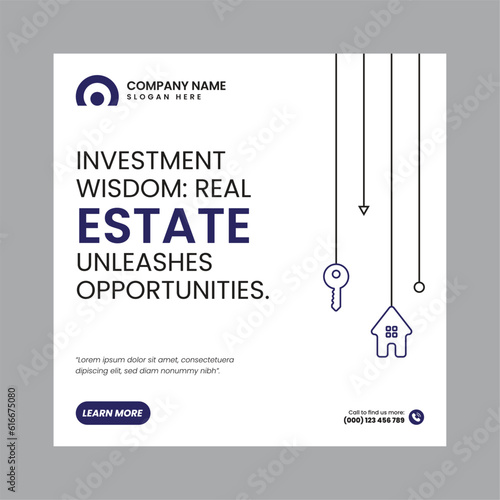 Modern Real Estate Social Post Design Template