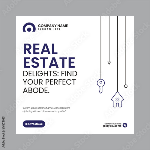 Modern Real Estate Social Post Design Template