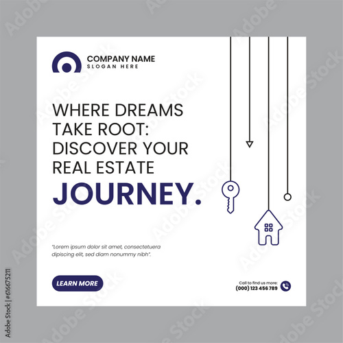 Modern Real Estate Social Post Design Template