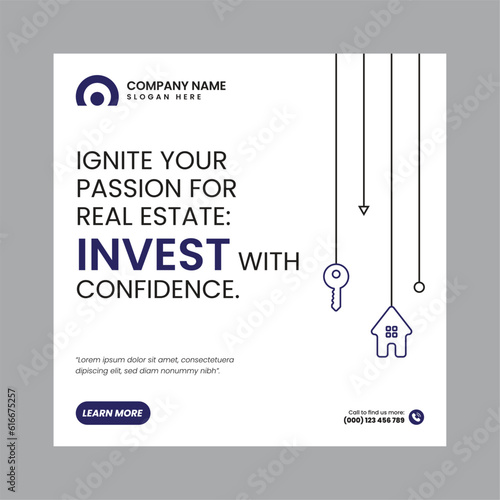 Modern Real Estate Social Post Design Template