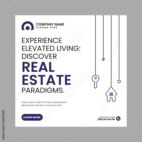 Modern Real Estate Social Post Design Template