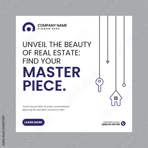 Modern Real Estate Social Post Design Template