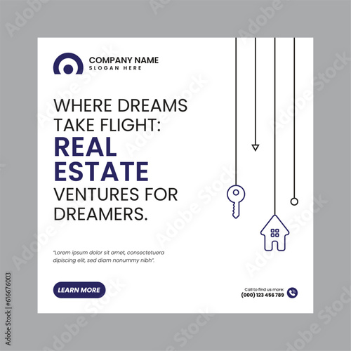 Modern Real Estate Social Post Design Template