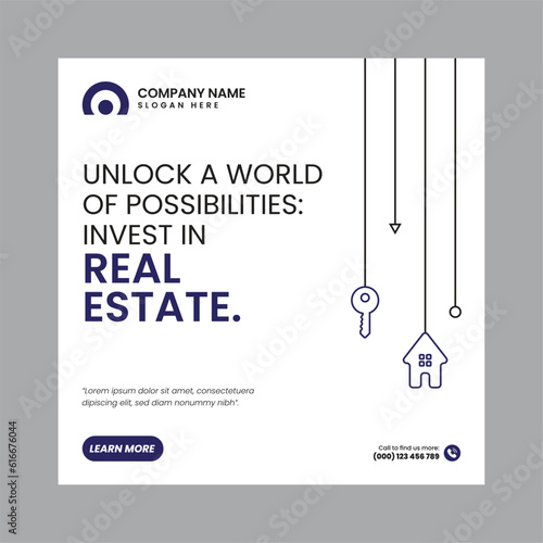 Modern Real Estate Social Post Design Template