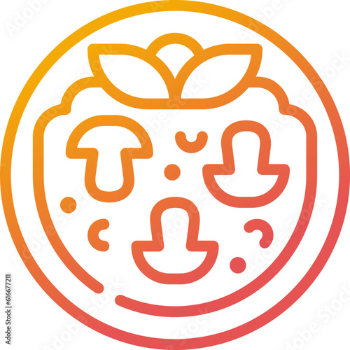 risotto gradient line icon