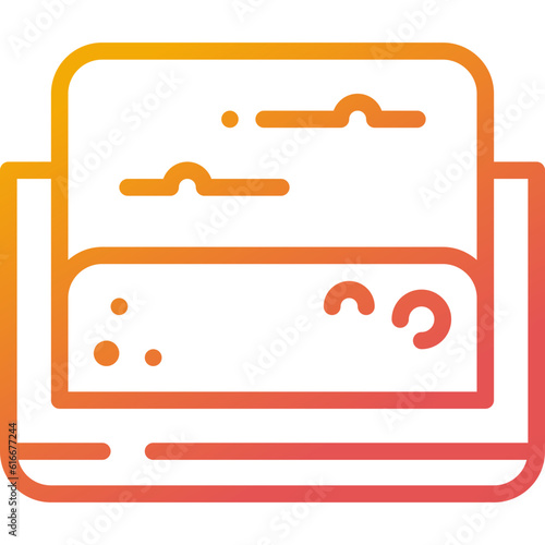 tofu gradient line icon