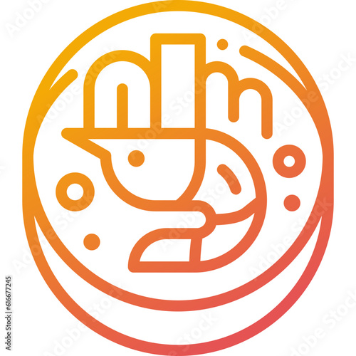 tom yum goong gradient line icon