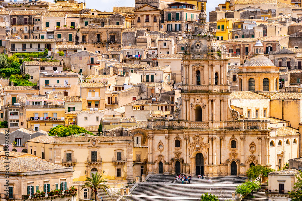 Architecture of Modica in Val di Noto, southern Sicily, Italy Architecture of Modica in Val di Noto, southern Sicily, Italy