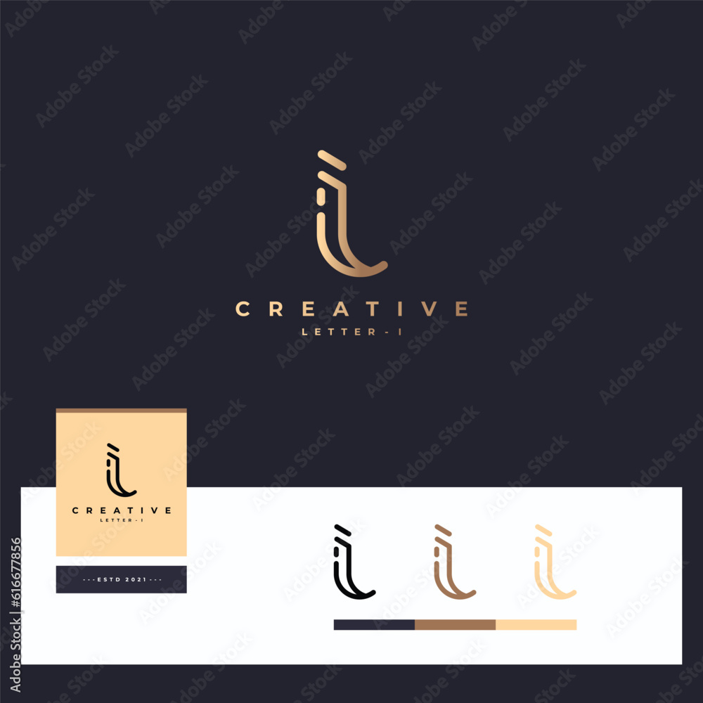 Fototapeta premium Letter i Logotype vector designs