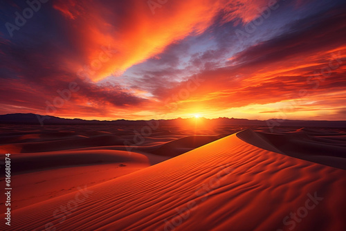 photo of sunset on the desert style 2