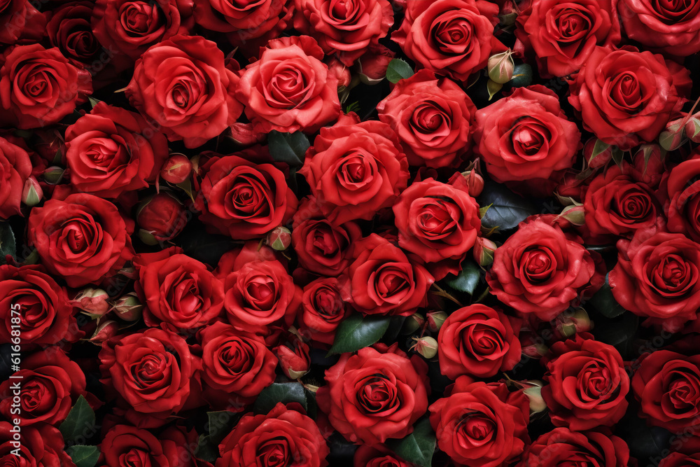 A seamless collage of lush red roses A seamless collage of lush red roses