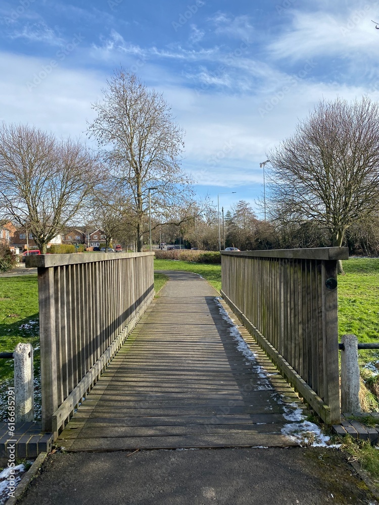 wooden bridge in the park wooden bridge in the park
