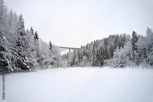 Tallberg Bridges, Öre River in the snow
