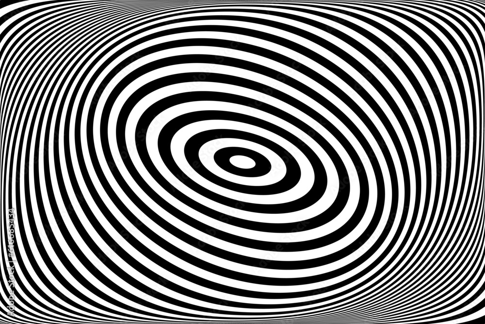 Twisting Whirl Motion and 3D Illusion in Abstract Op Art Striped Lines Pattern. Twisting Whirl Motion and 3D Illusion in Abstract Op Art Striped Lines Pattern.