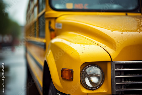 Yellow school bus, generative ai 