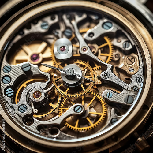 Close up view of a clockwork of a mechanical watch © Guido Amrein