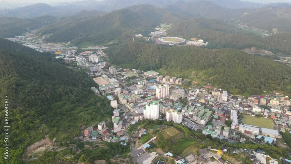 Jeollanam-do Goheung city sky view Jeollanam-do Goheung city sky view