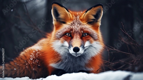 red fox portrait generative ai