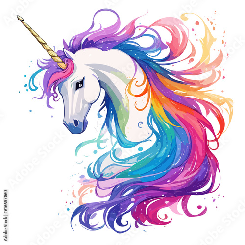 Watercolor Unicorn  Unleash your artistic spirit with this vibrant watercolor unicorn