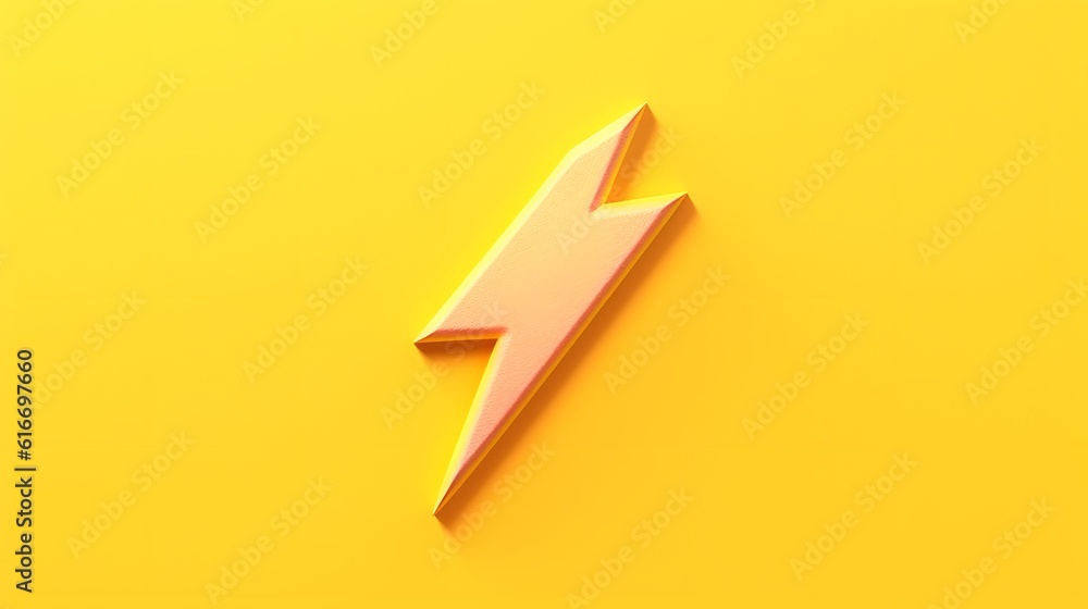 3d Flash of lightning symbol. thunderbolt icon. generative ai 3d Flash of lightning symbol. thunderbolt icon. generative ai