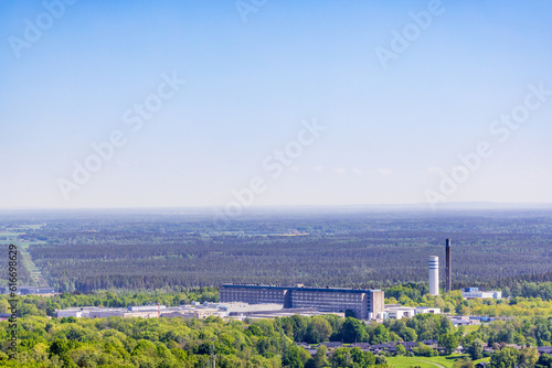 Landscape view with a hospital