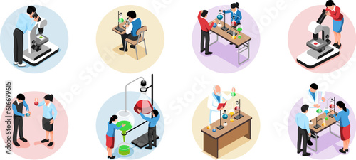 School Science Lab Round Compositions
