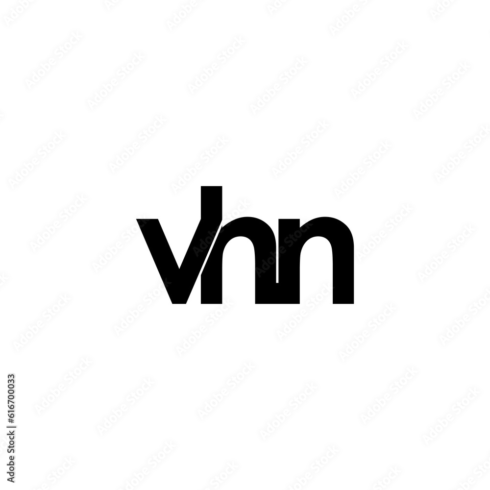vhn lettering initial monogram logo design vhn lettering initial monogram logo design