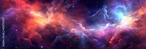 Colorful nebula space background