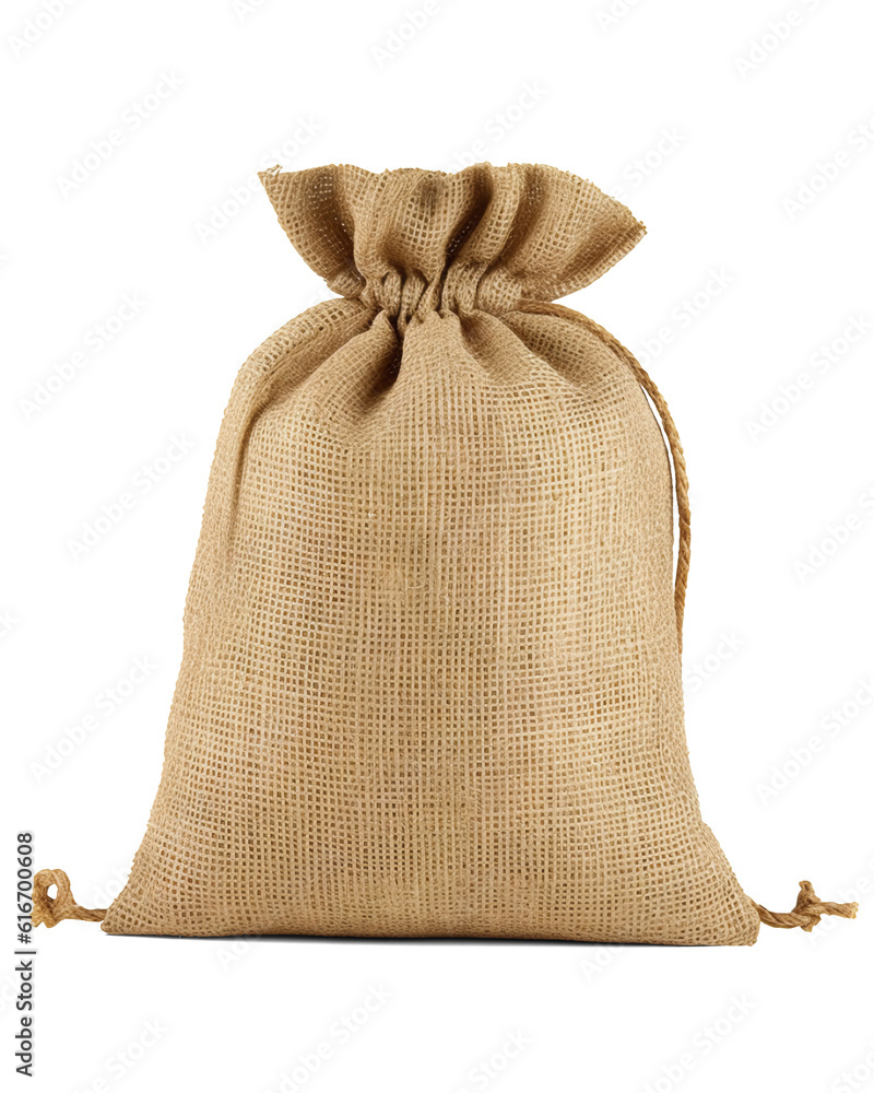 Burlap sack isolated on transparent or white background, png Burlap sack isolated on transparent or white background, png