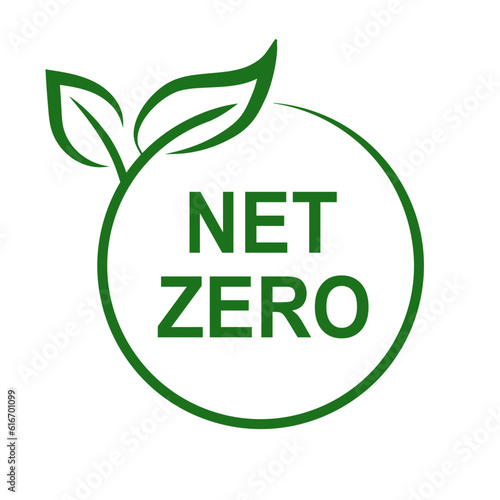 Net zero icon, CO2 net-zero emission, carbon neutral concept – stock vector