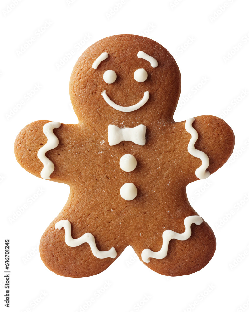 Gingerbread man isolated on transparent or white background, png Gingerbread man isolated on transparent or white background, png