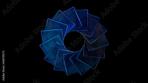 Obraz na płótnie Abstract design background. 3d illustration of diaphragm made of glass w salonie
