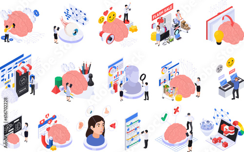Neuromarketing Isometric Set