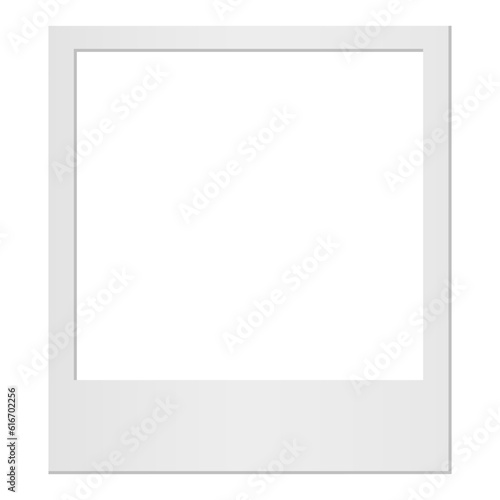Empty white photo frame. Realistic photo card frame mockup - stock vector
