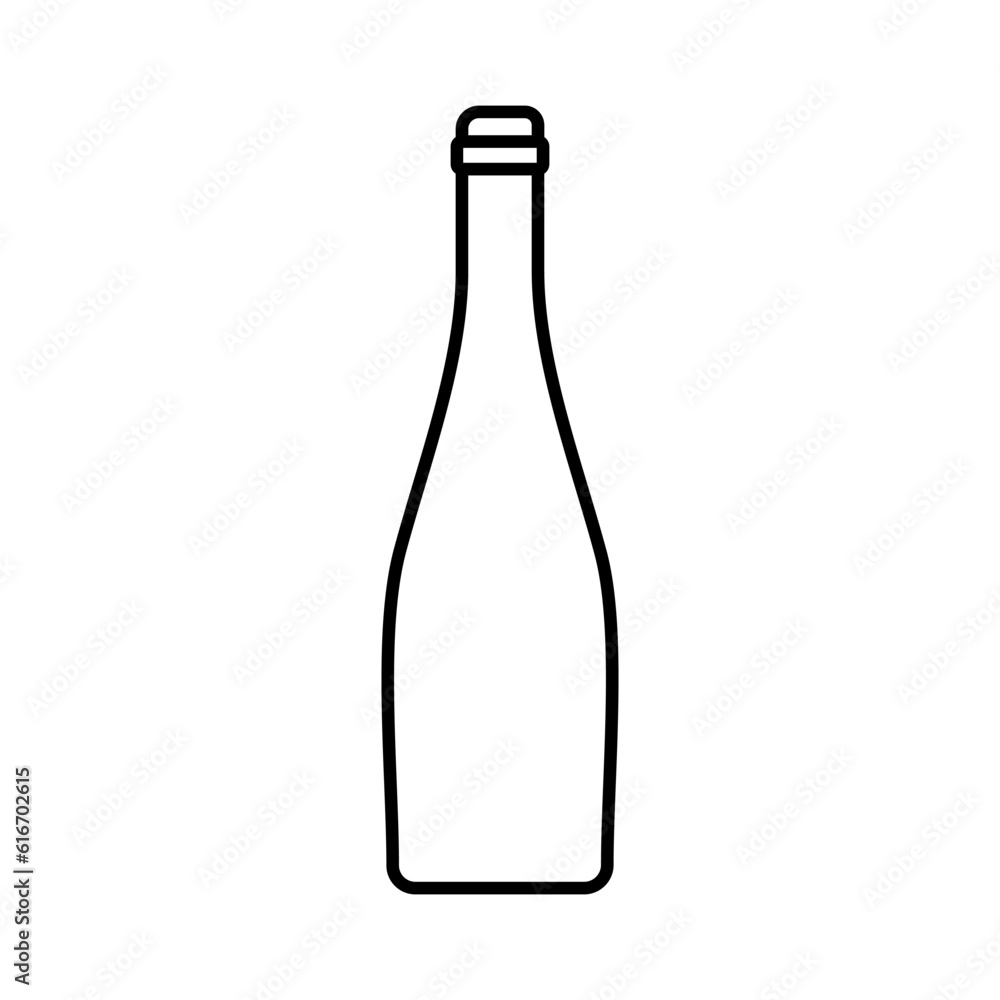 Wine bottle icon vector. Wine illustration sign. bottle symbol or logo. Wine bottle icon vector. Wine illustration sign. bottle symbol or logo.
