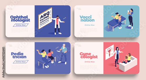 Isometric Pediatrics Horizontal Banners