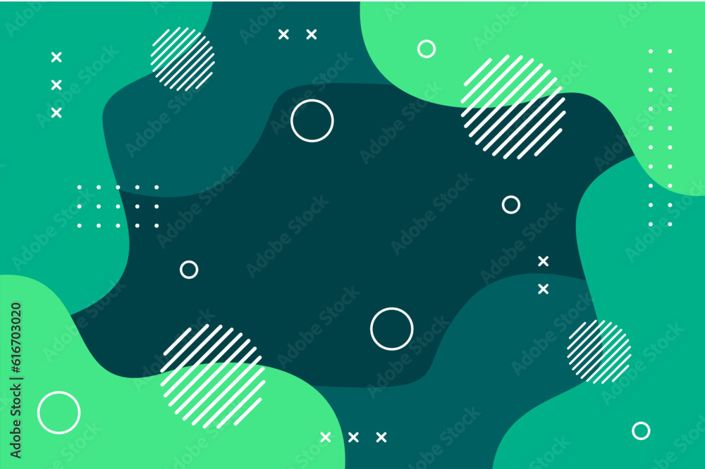 Illustration Vector Graphic of Abstract Fluid Background Template. Colorful Green. Geometric Background Template. Simple and Modern Concept.