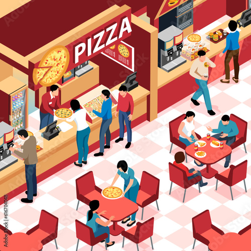 Food Court Illustration