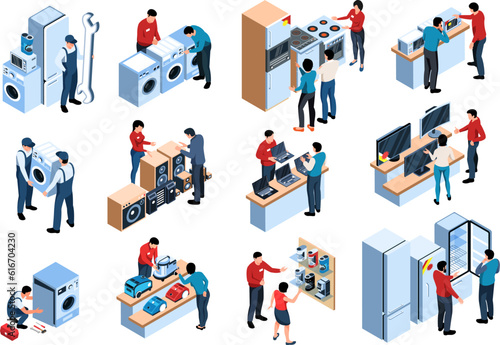 Household Appliances Store Icons
