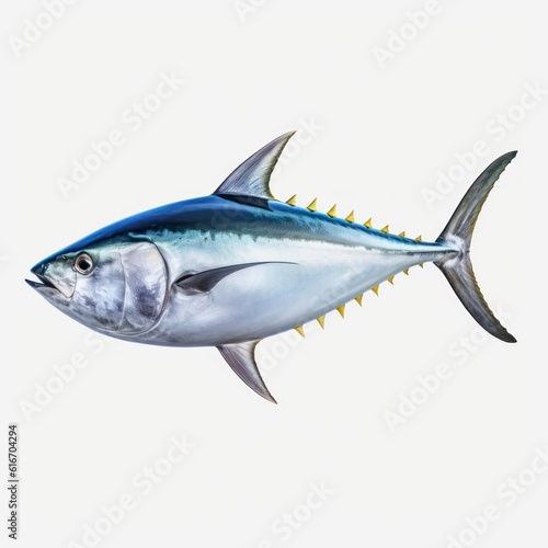 Tuna Water Animal. Isolated on White Background. Generative AI.