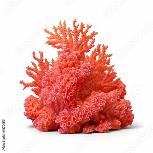 Coral grouper Water Animal. Isolated on White Background. Generative AI.