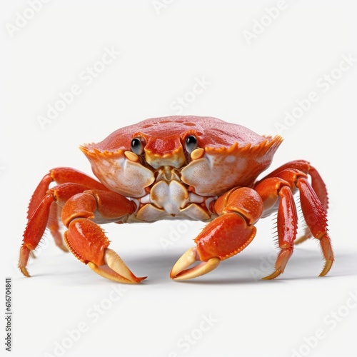 Crab Water Animal. Isolated on White Background. Generative AI.