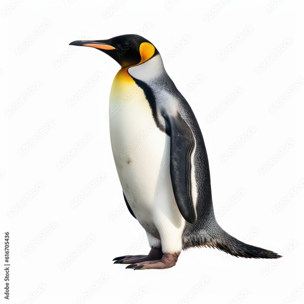 Obraz premium Penguin Water Animal. Isolated on White Background. Generative AI.