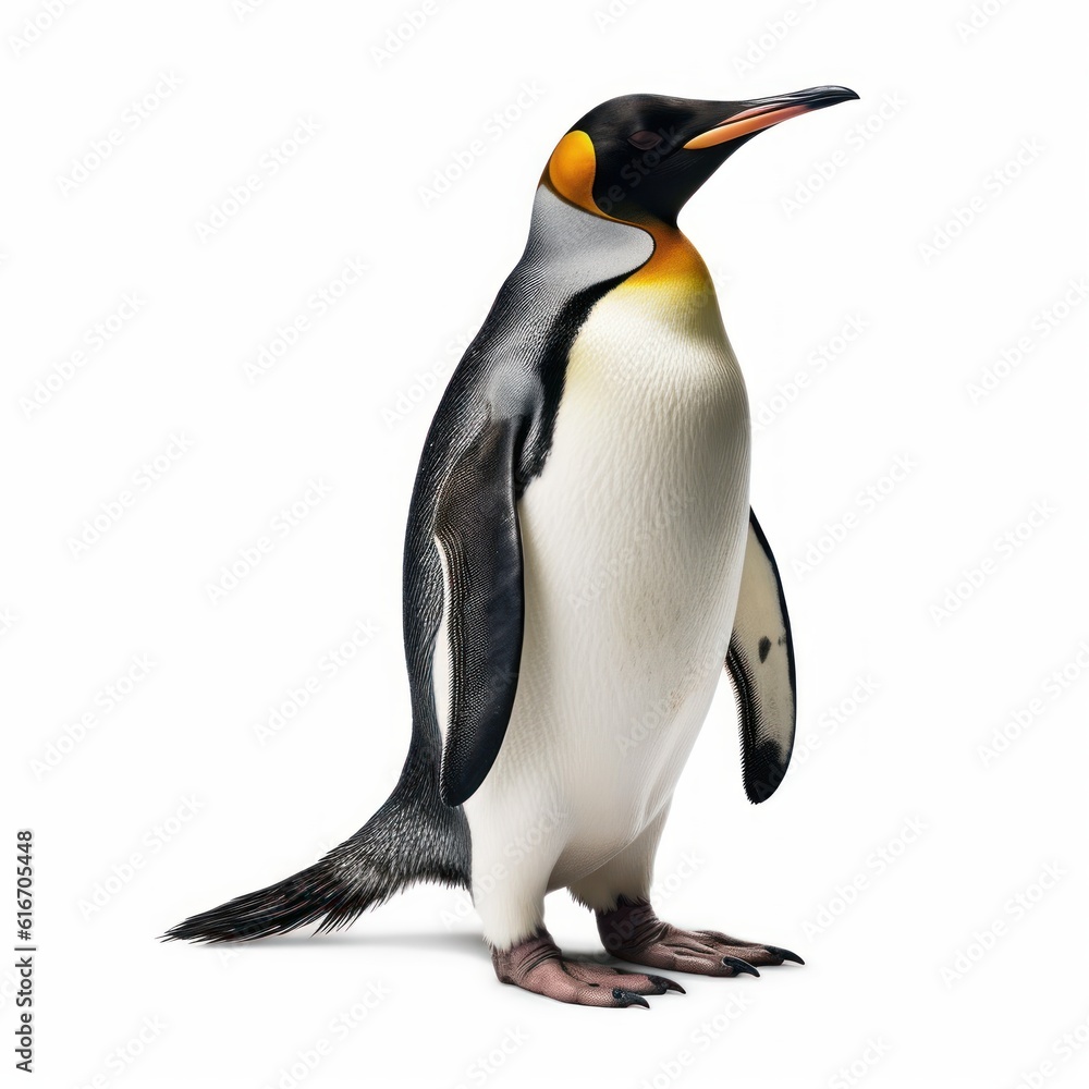 Obraz premium Penguin Water Animal. Isolated on White Background. Generative AI.