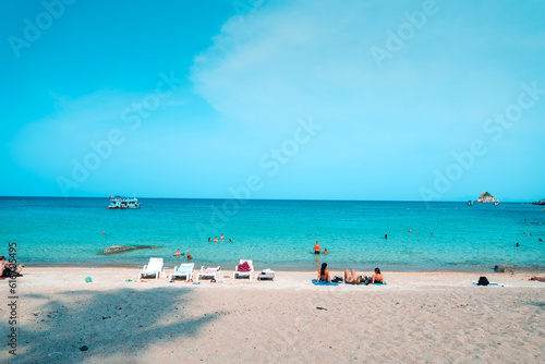 white beach on tropical island © artrachen
